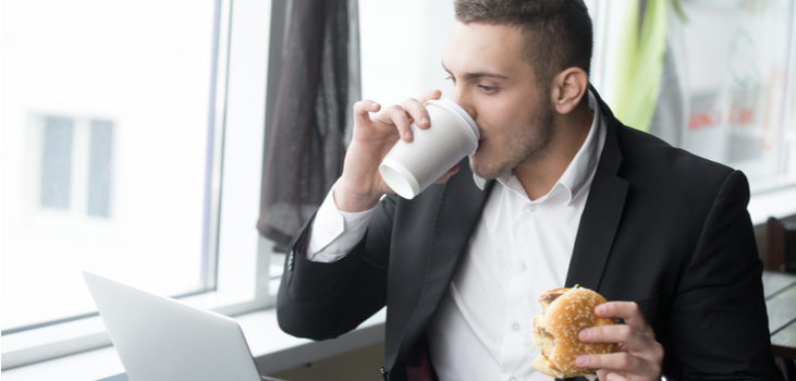 guy enjoying breakfast BlendIt Blender